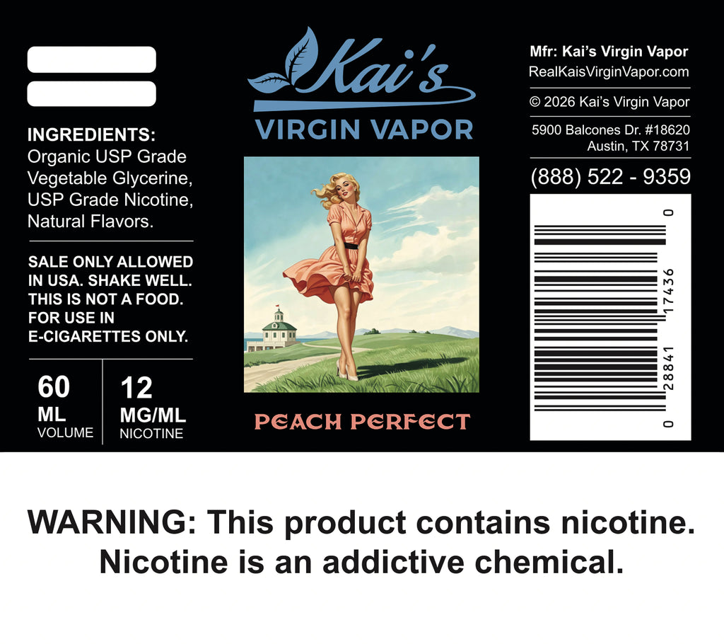 Peach Perfect 60 mL 12 mg Label
