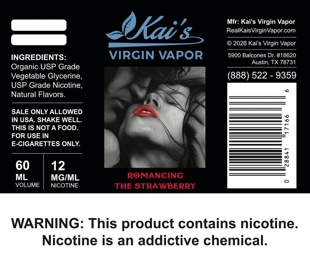 Romancing the Strawberry 60 mL 12 mg Label