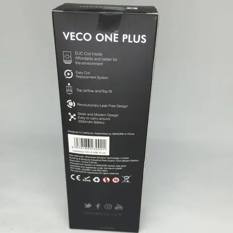 Vaporesso Veco One Plus Back of the Box