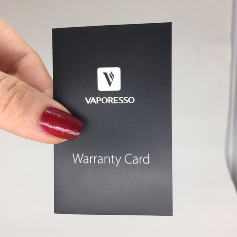 Vaporesso Veco One Plus Warranty Card