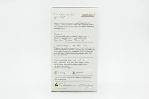 Aspire Nautilus Prime Back of Box
